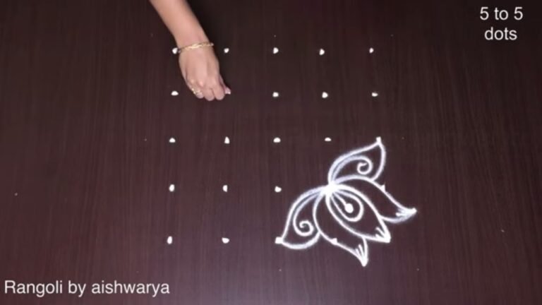 5×5 dots kolam