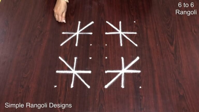 6-to-6 dot rangoli