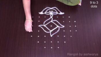 Daily Routine Simple Diya Rangoli