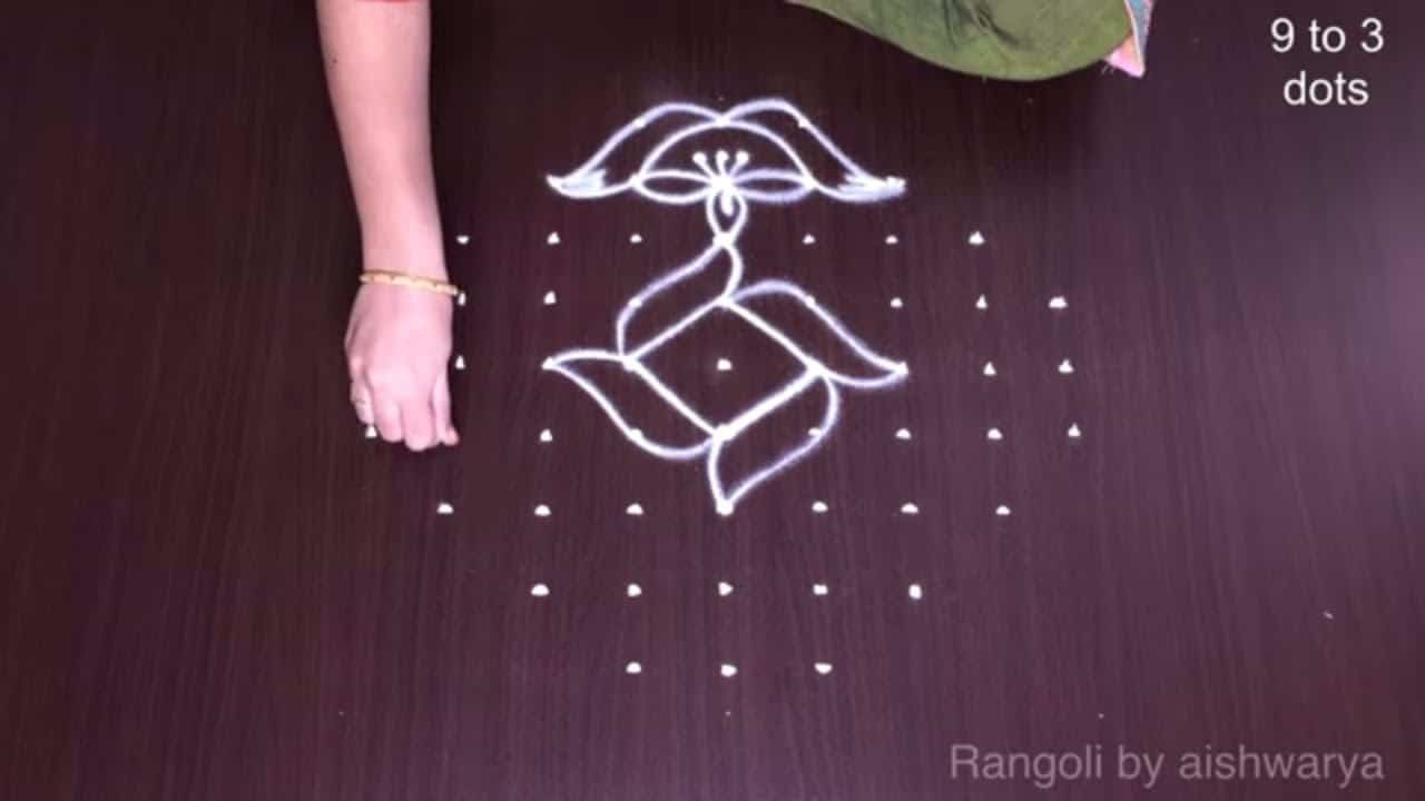 Daily Routine Simple Diya Rangoli