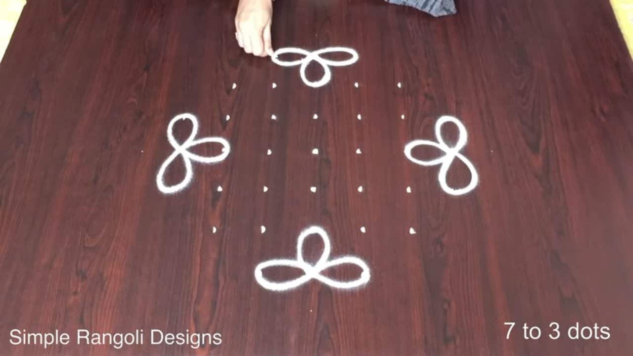 Daily Use Rangoli With Dots