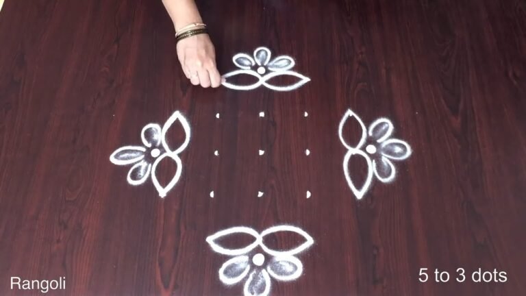 deepam rangoli with dots