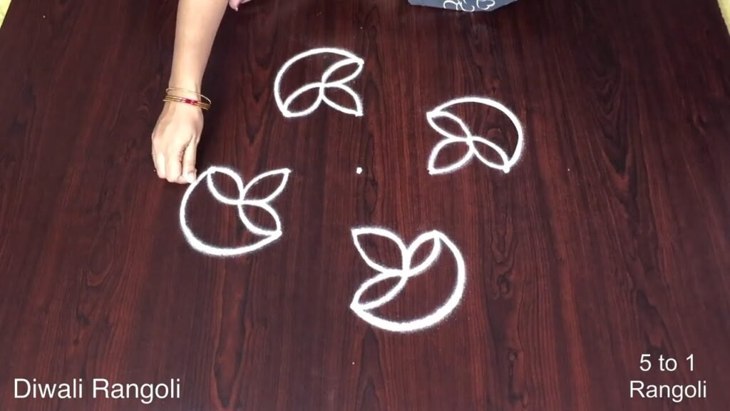 deepam muggulu with dots