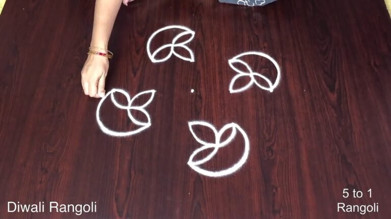 deepam muggulu with dots