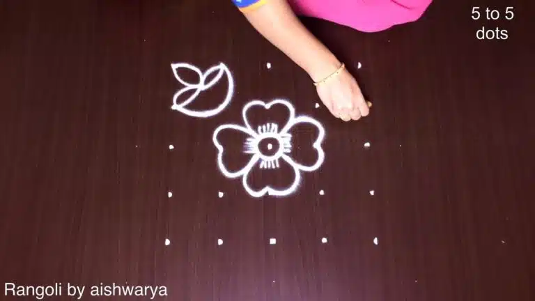 5×5 dots deepam muggulu