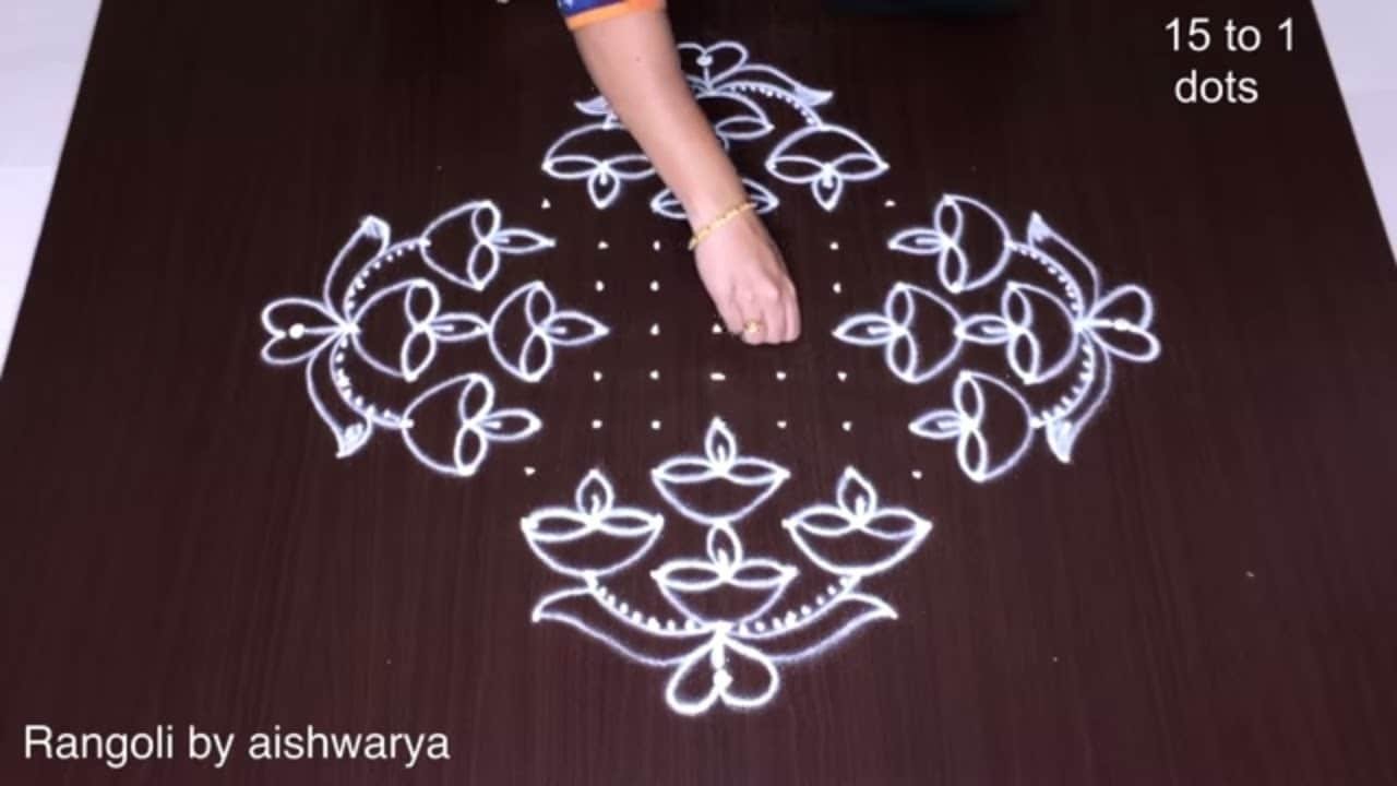 Deepam Muggulu Designs Beautiful