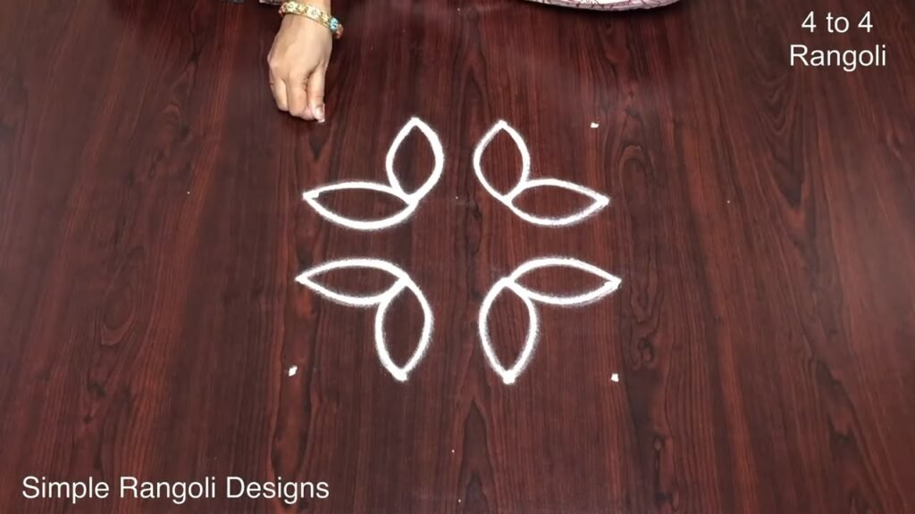 deepam muggulu with dots