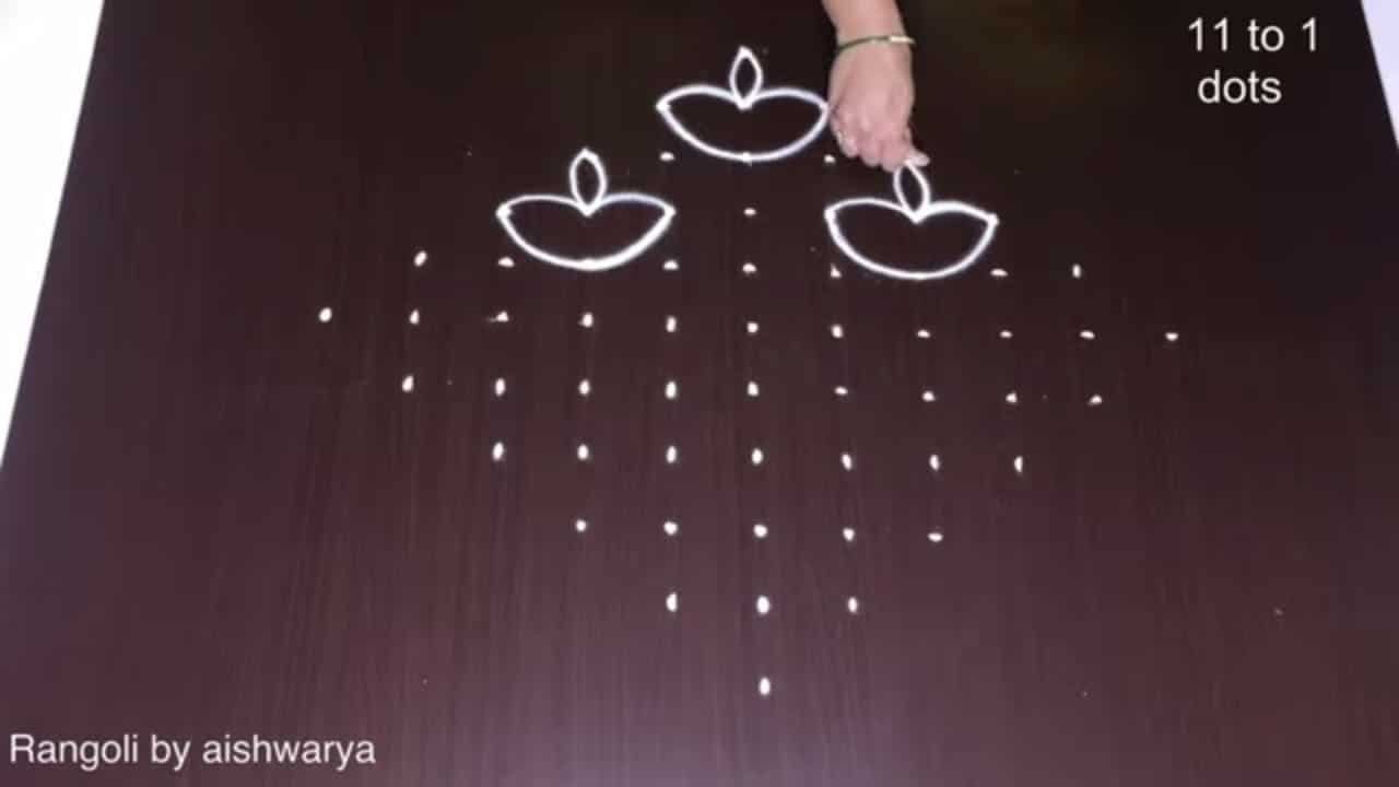 Deepavali Deepala Muggulu Very Easy