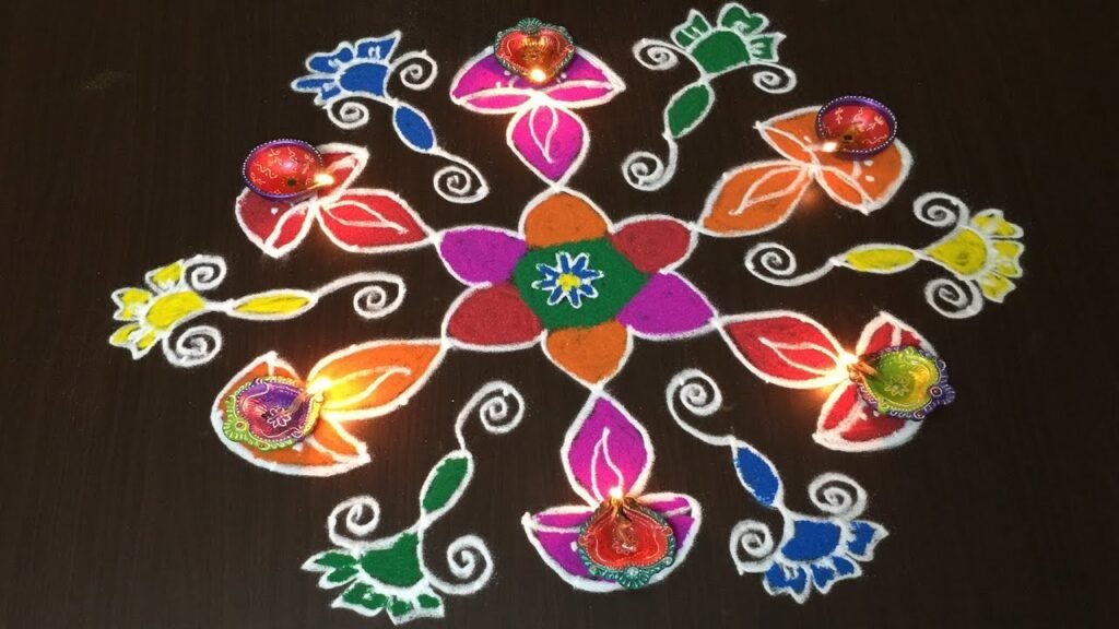11×6 dots Deepavali kolam