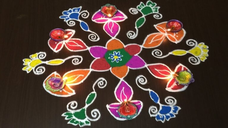 11×6 dots Deepavali kolam