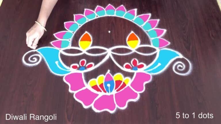 5-to-1 dot Deepavali muggulu