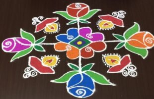 Deepavali Muggulu Designs With Dots 13