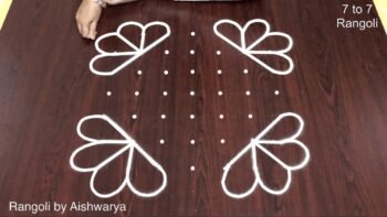 Deepawali Rangoli Muggulu at Home