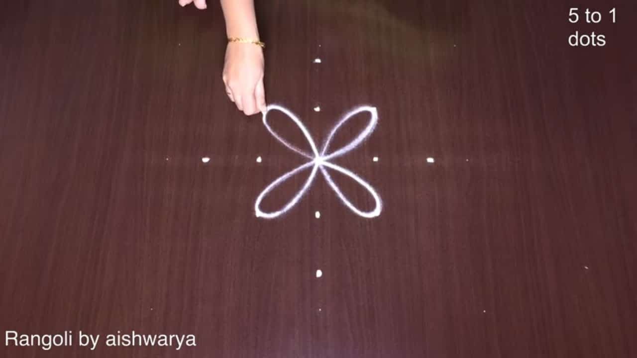 Dhantrayadasi Rangoli Simple Kutti Kolam