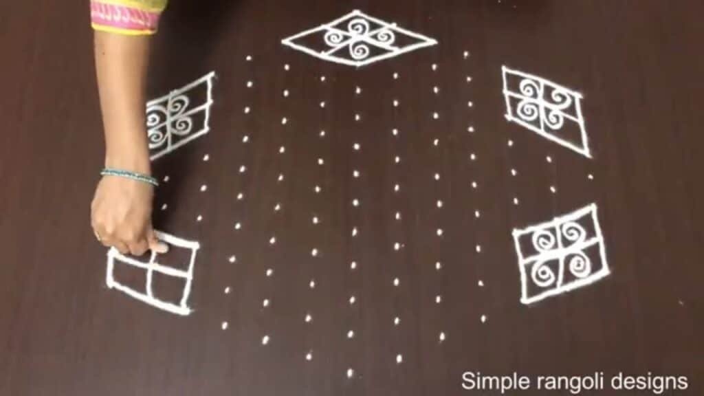 13×7 dots Dhanurmasam muggulu