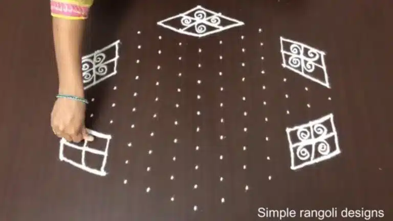 13×7 dots Dhanurmasam muggulu