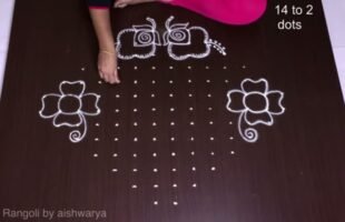 Dhanurmasam Muggulu 14 Dots