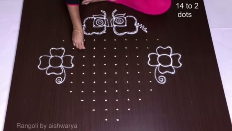 14 dots Dhanurmasam muggulu