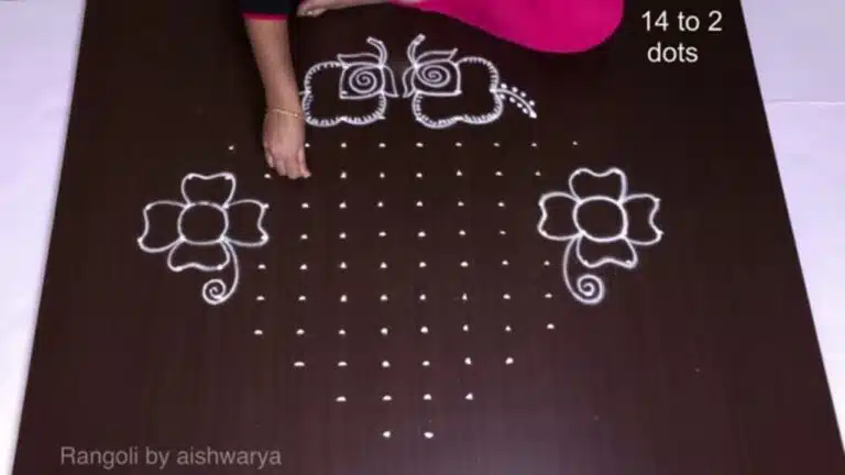 14 dots Dhanurmasam muggulu
