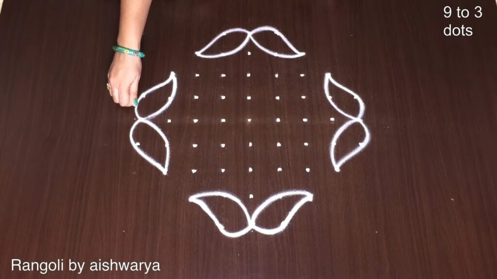 9×3 dots Dhanurmasam muggulu