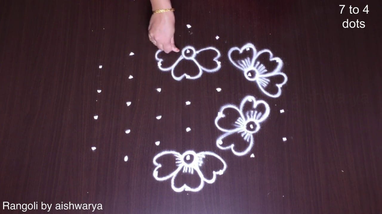 Different Beginners Small Deepam Muggulu