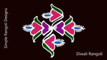 Different Kolam Diya Rangoli