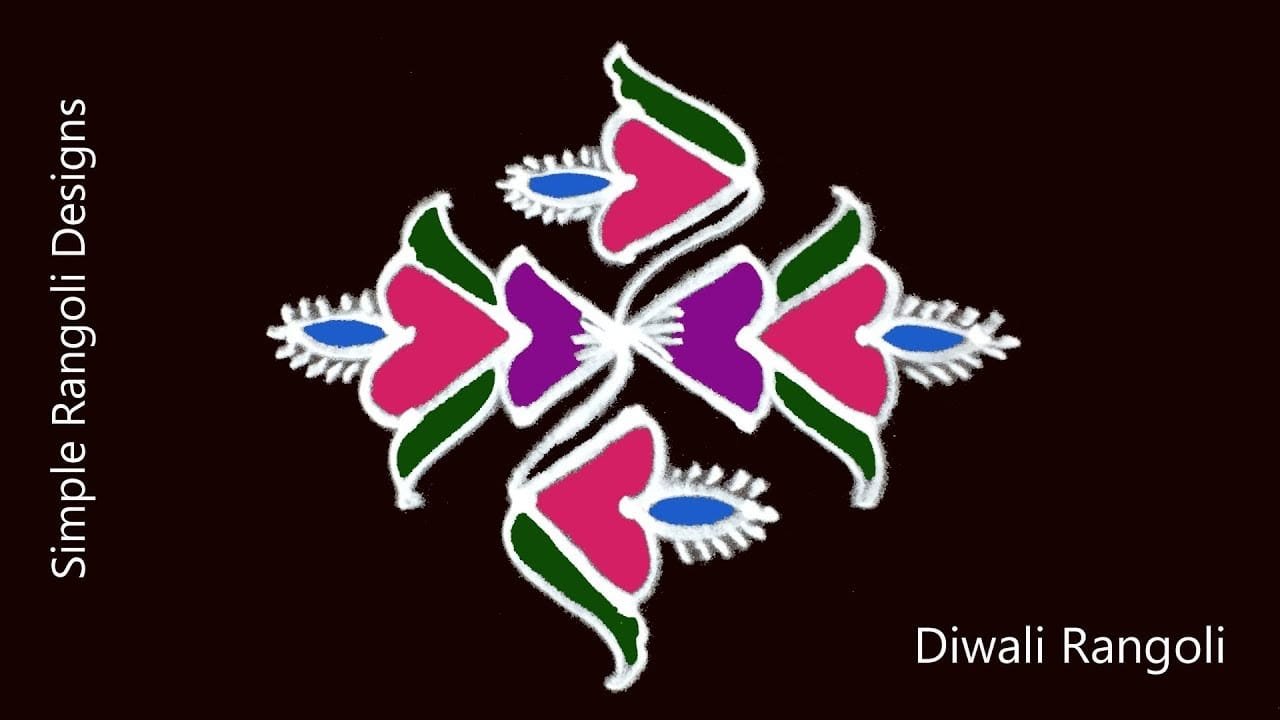 Different Kolam Diya Rangoli