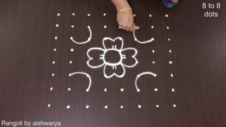 8-to-8 dot Diwali rangoli