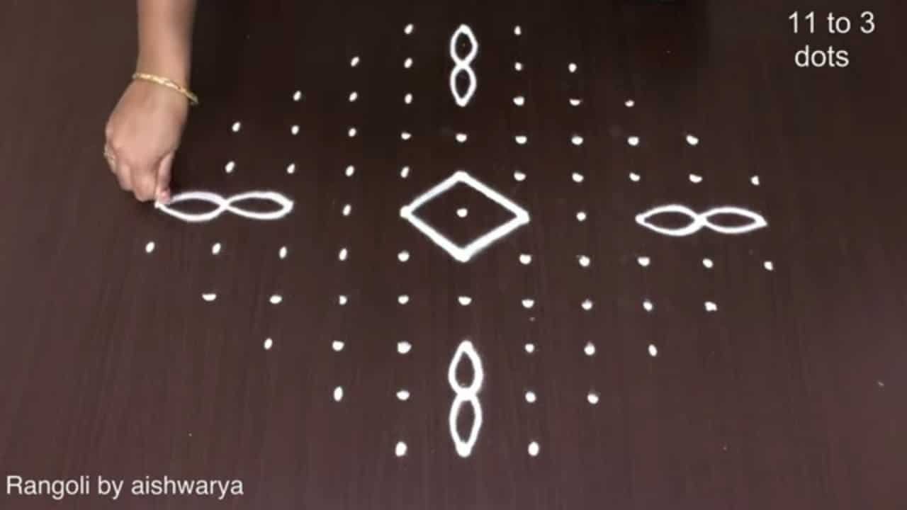 Divine Butterfly Kolam for Deepavali