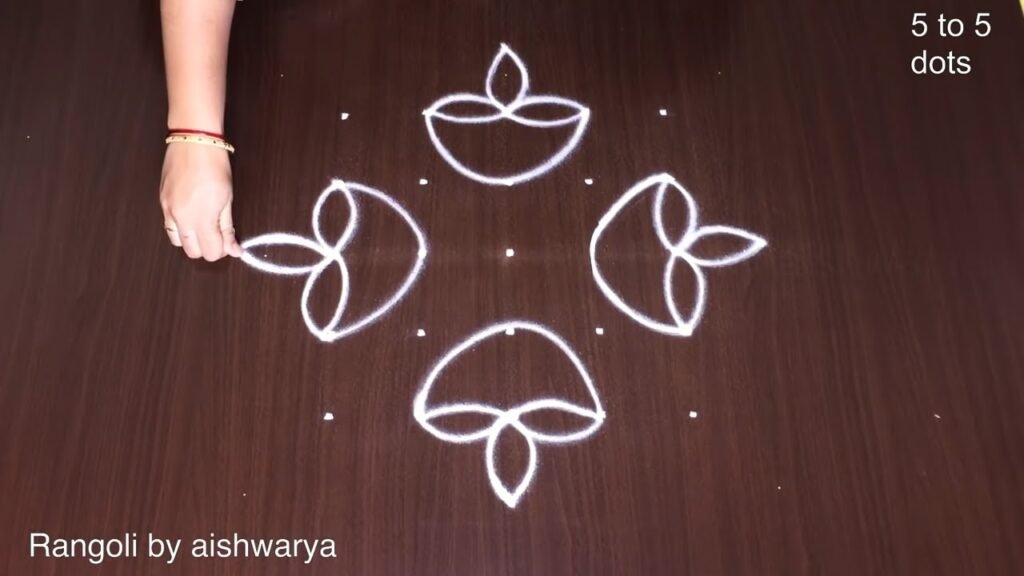 Diwali diya rangoli