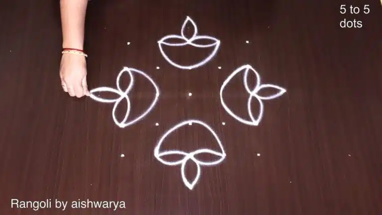 Diwali diya rangoli
