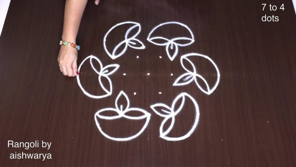 Diwali diya rangoli