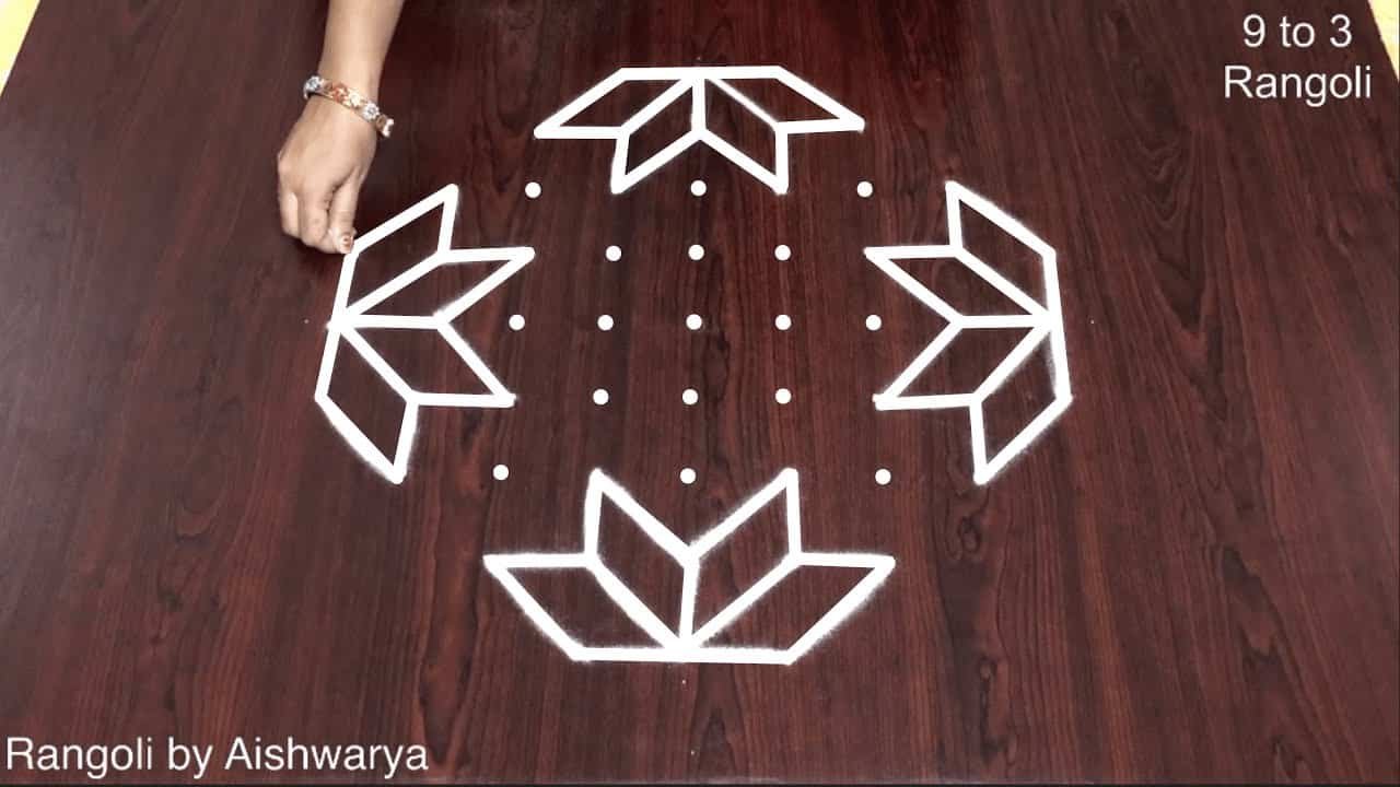 Diwali Ki Rangoli Deepam Kolam