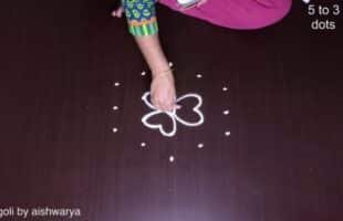 Diwali Kolam for Festival Step by Step Muggulu