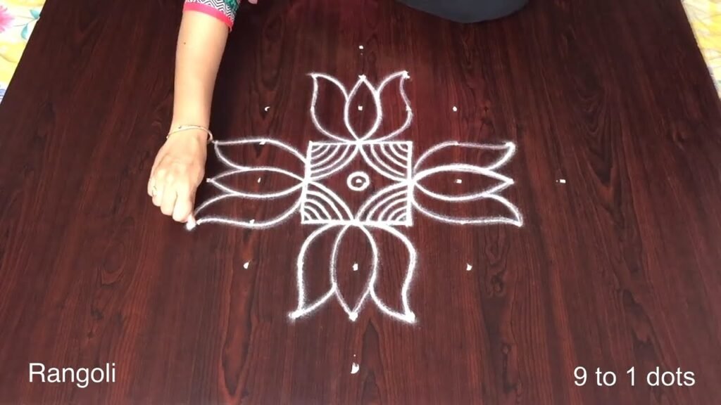 9 dots Diwali kolam