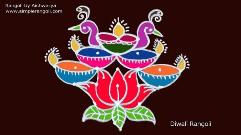Diwali kolam with dots