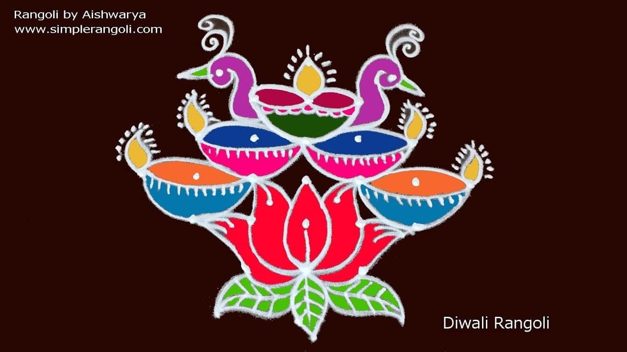 Diwali Kolam With Dots