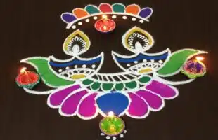 Diwali Rangoli Designs With Colours