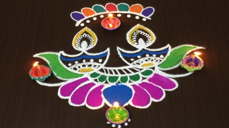 colourful Diwali rangoli