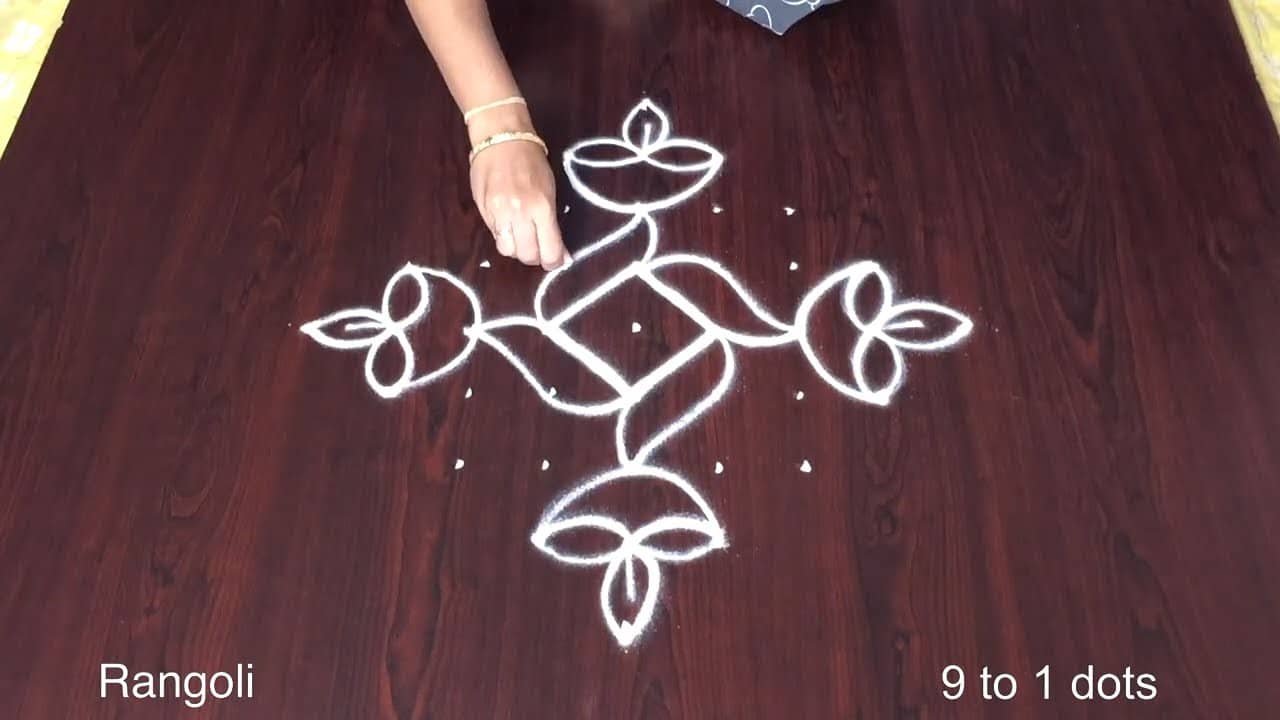 Diwali Rangoli Flower Design