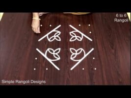 Diwali Special Simple Chukkala 6 to 6 Muggulu