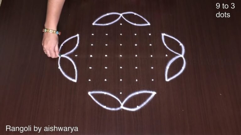 9×3×3 dots diya muggulu