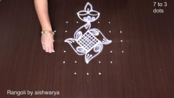 Diya Dots Rangoli Designs Simple