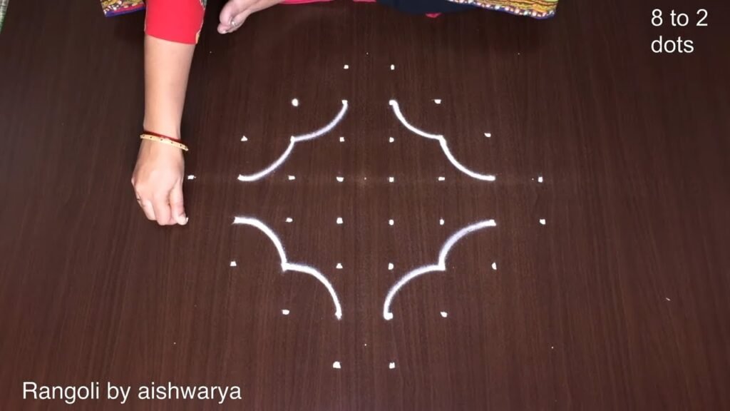 8×2×2 dots diya kolam