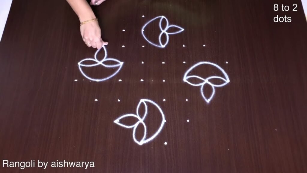diya rangoli for home