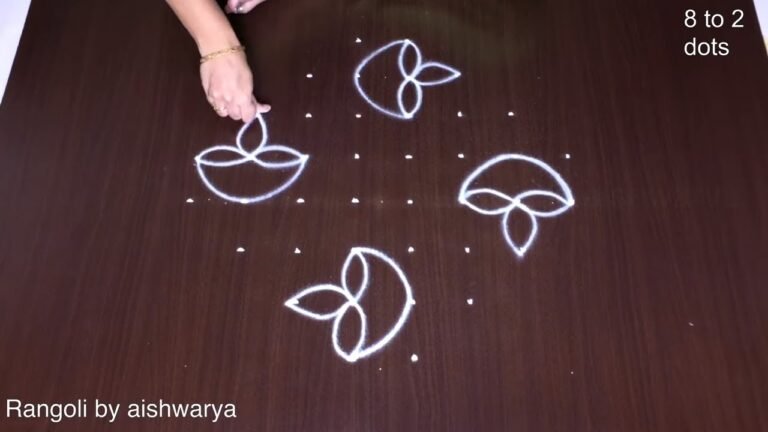 diya rangoli for home