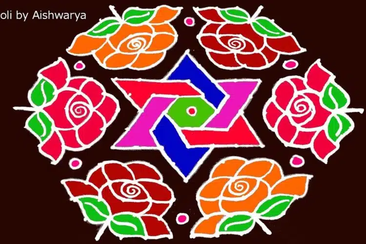 Doorstep Colour Muggulu Simple