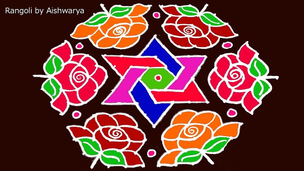 Doorstep Colour Muggulu Simple