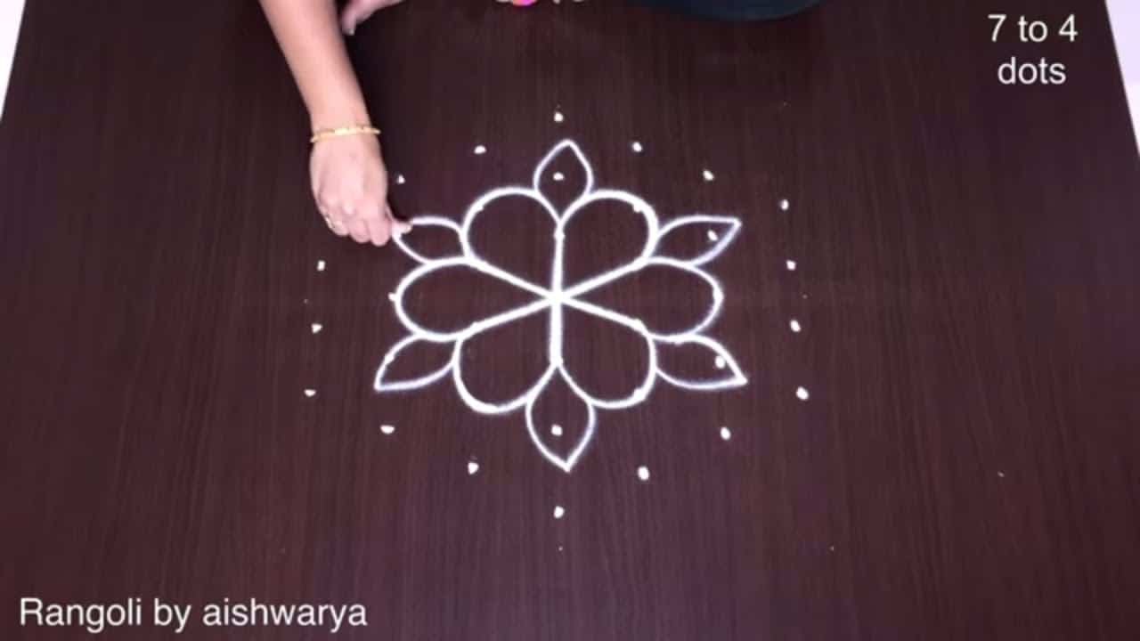 Dot Flower Simple Kolam Special