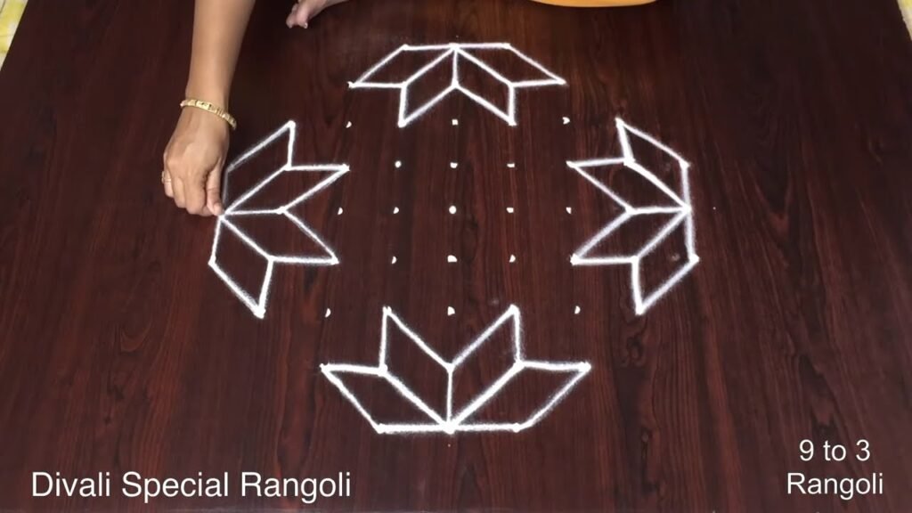 dotted rangoli for Diwali